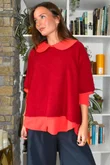 Paloma Tela Peter Pan Blouse Chilli